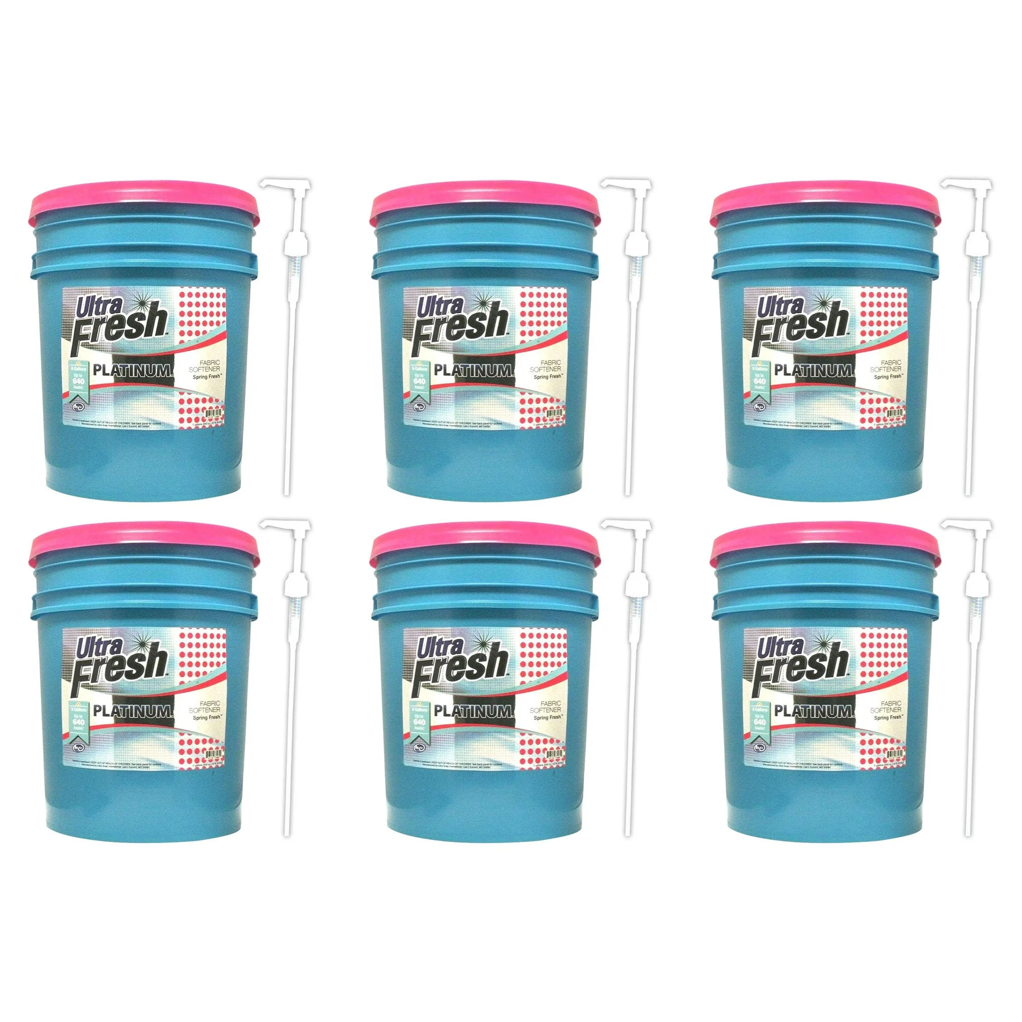 Ultra Fresh Platinum 5 Gal Spring Fresh Fabric Softener Up to 640 Loads (6 Pack)