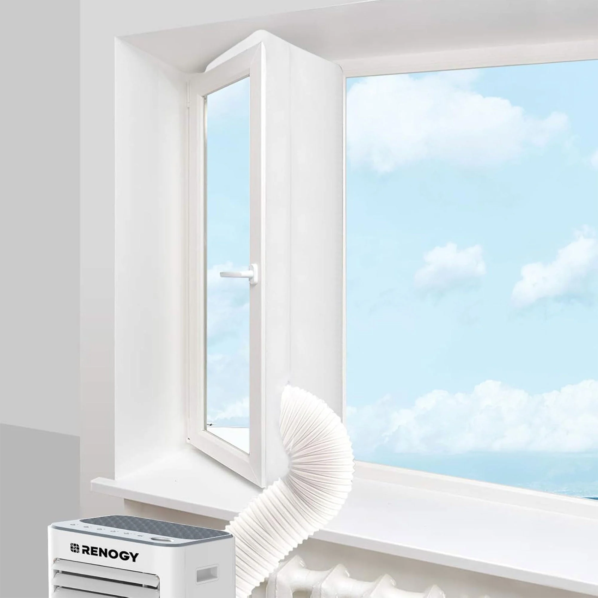 Renogy Window Seal Kit with Tape for Portable Home Air Conditioner Units, White