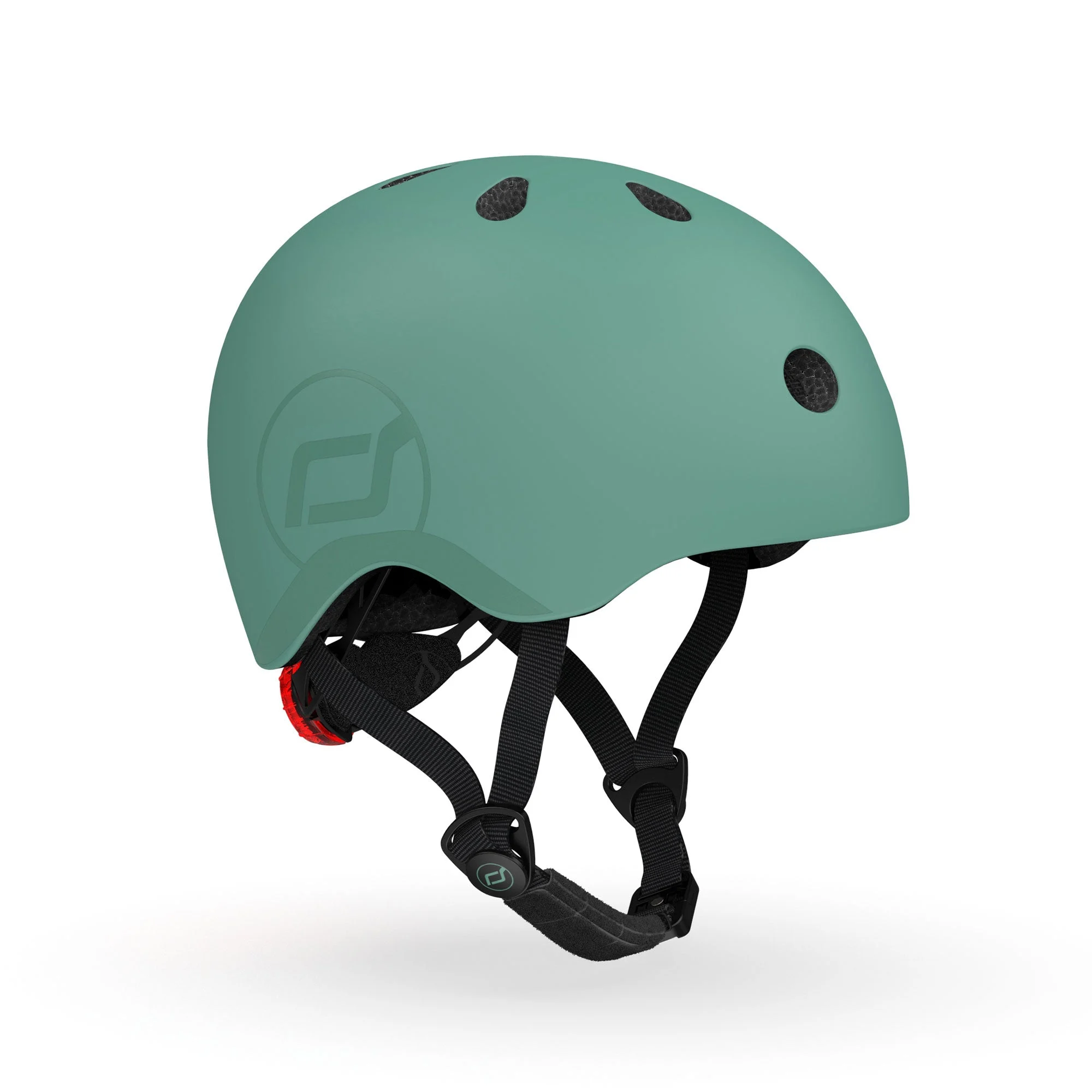 Scoot & Ride Toddler Kids Bike and Scooter Helmet with LED Light, S-M, Forest