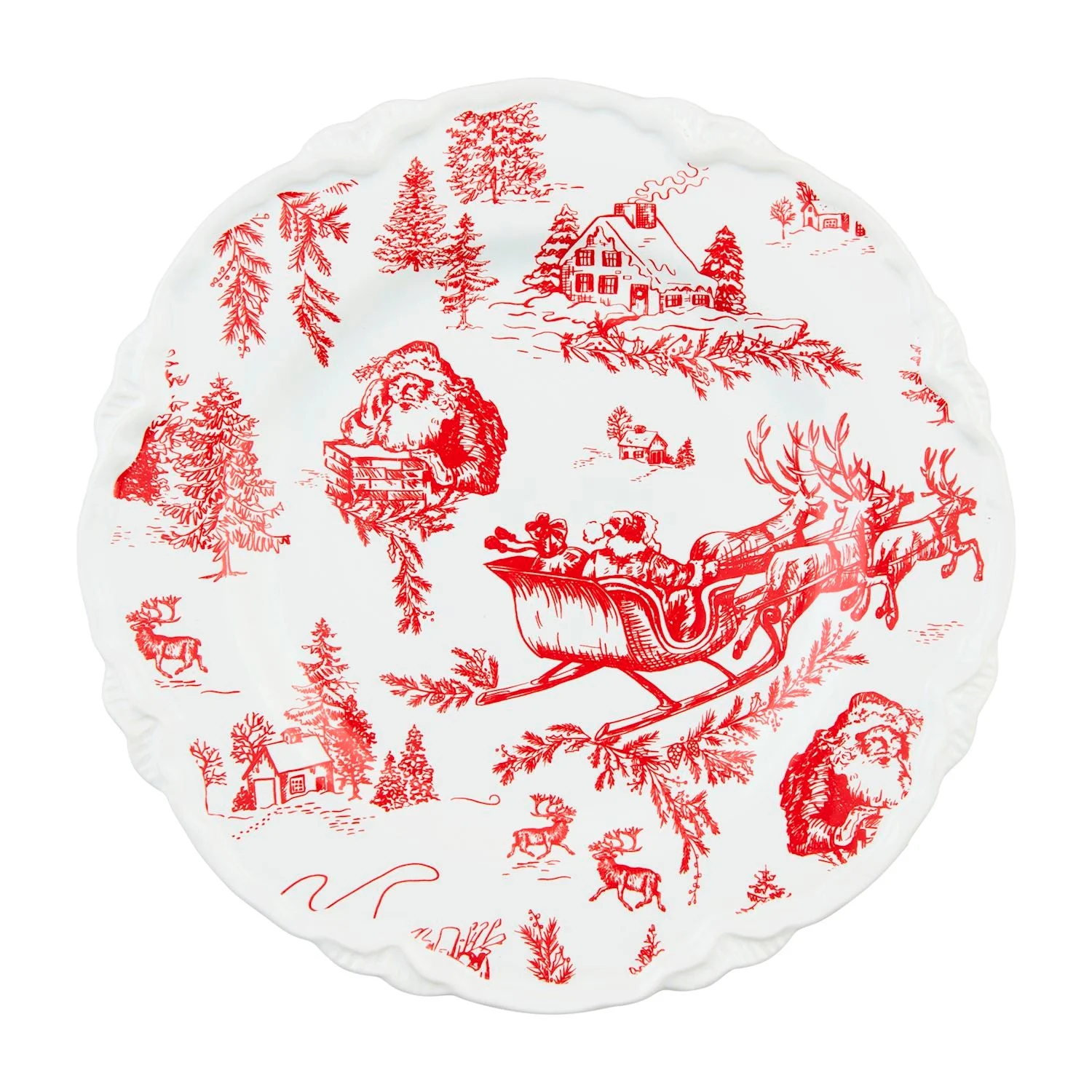 Toile Stoneware Dessert Plates