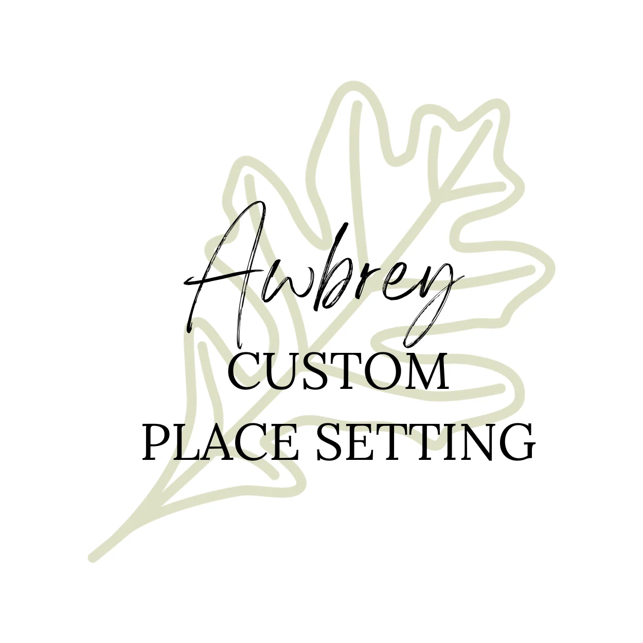 Awbrey's Place Setting
