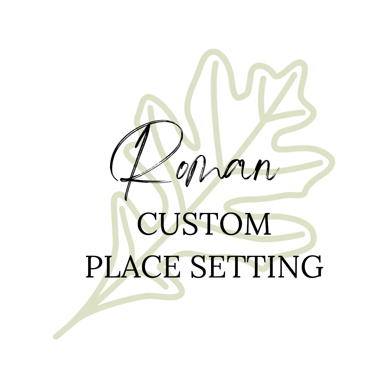 Roman Custom Place Setting