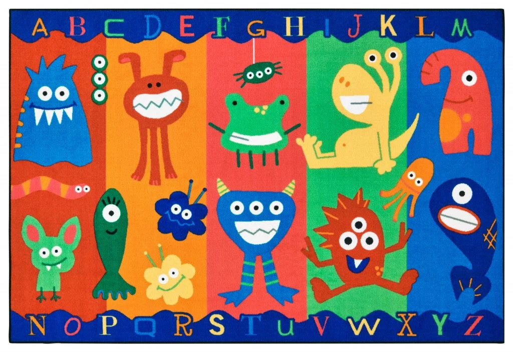 Carpets for Kids Alphabet Monsters Value Learning Rug, Rectangle