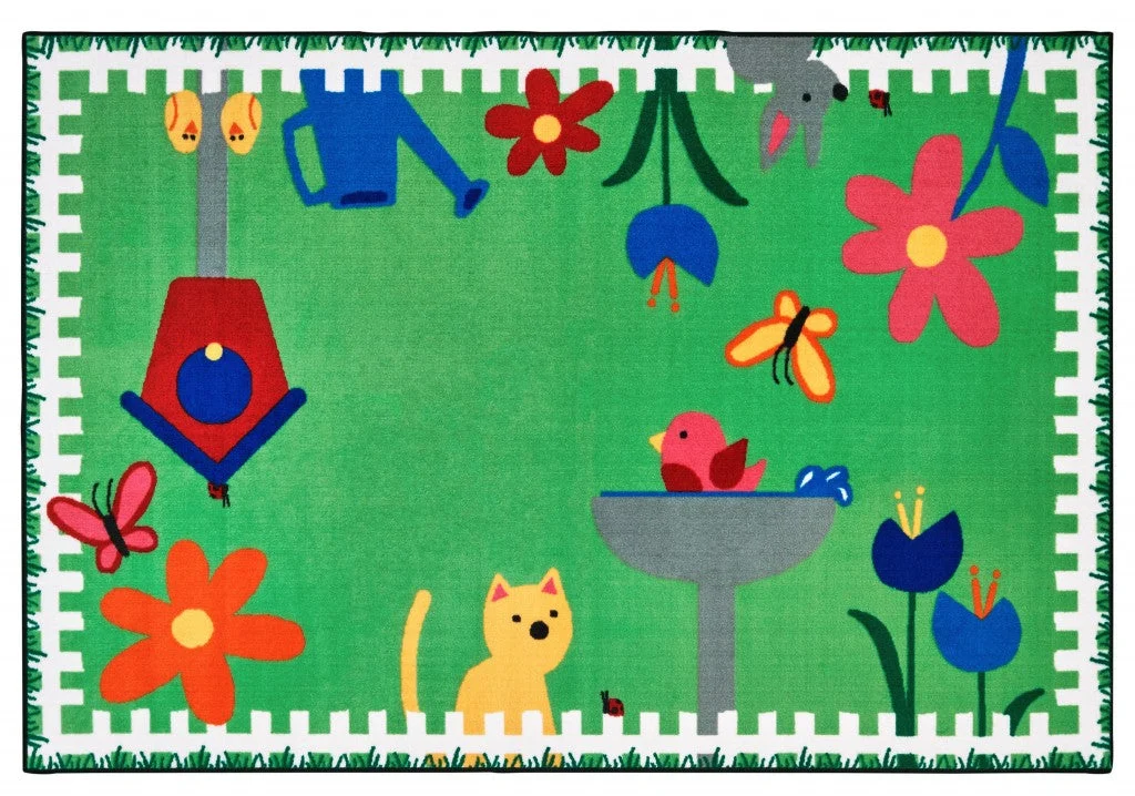 Carpets for Kids Garden Time Learning Rug, Rectangle