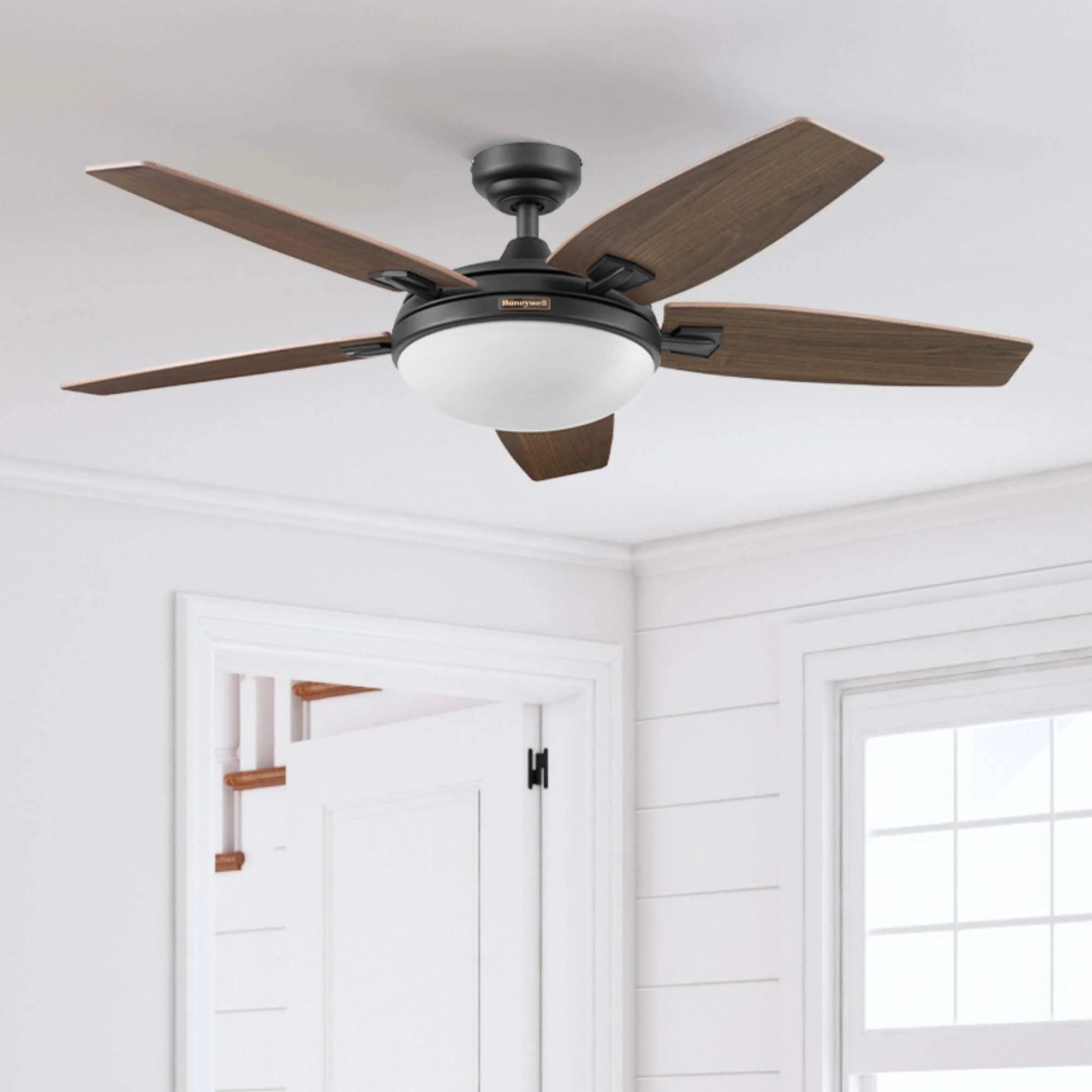 48 Honeywell Carmel Ceiling Fan with Integrated Light and Remote