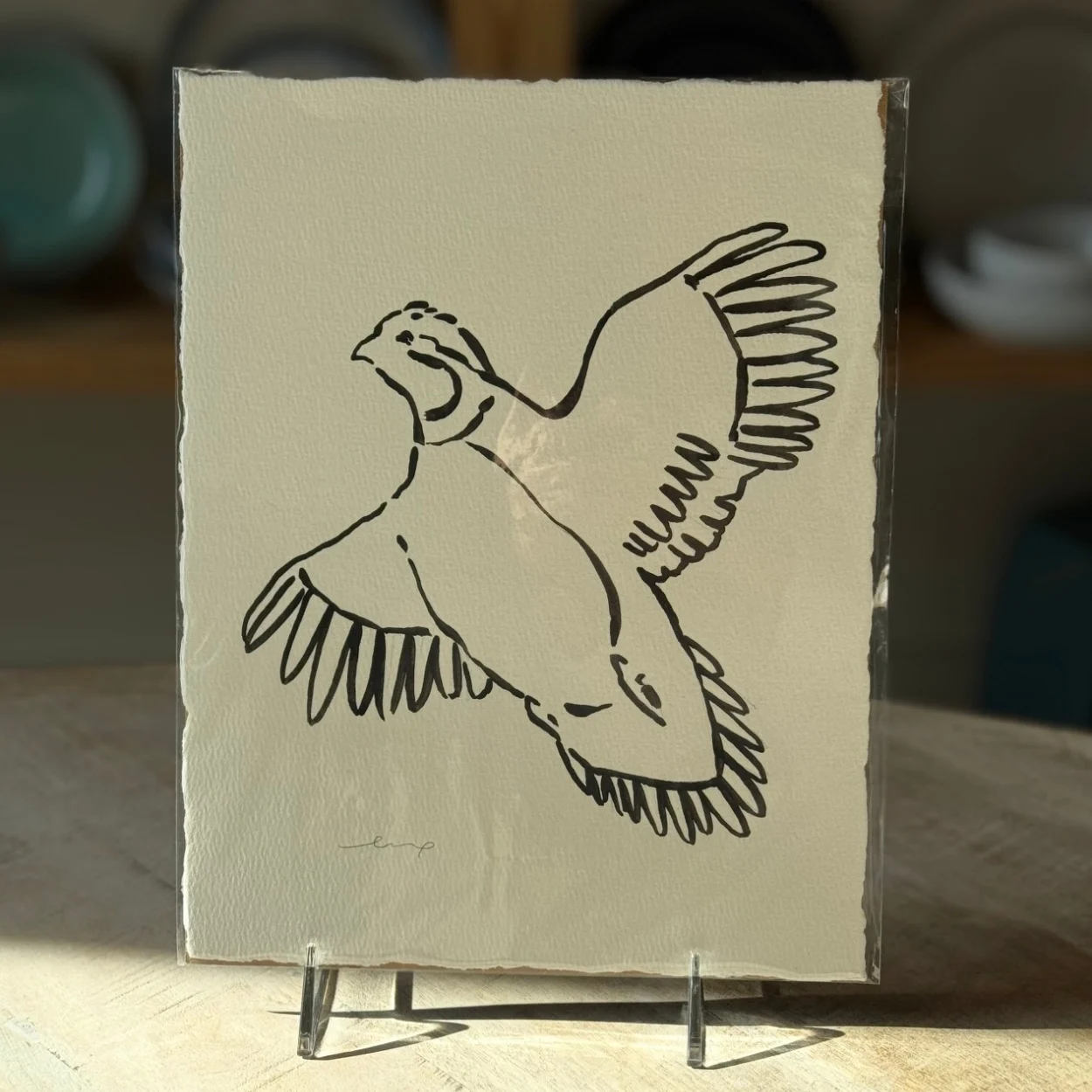 LELLO CO. Black + White Bird Paintings