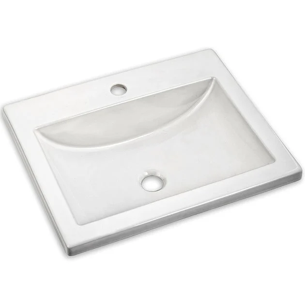 Studio 21-1/4"W Rectangular Drop-In Sink with One Hole