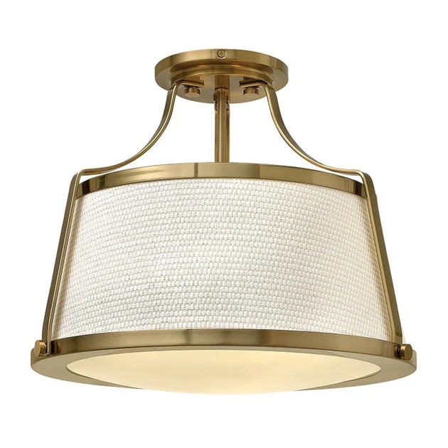 Charlotte Three-Light Semi-Flush Mount Ceiling Light