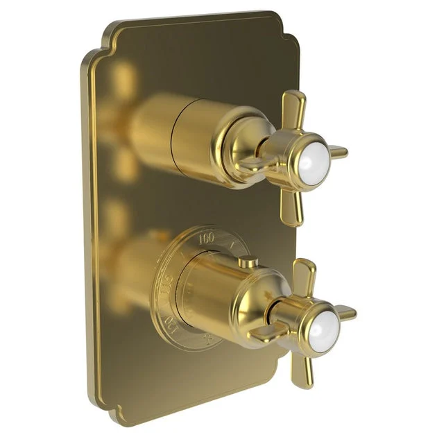 Fairfield Square Thermostatic Valve Trim with Cross Handles