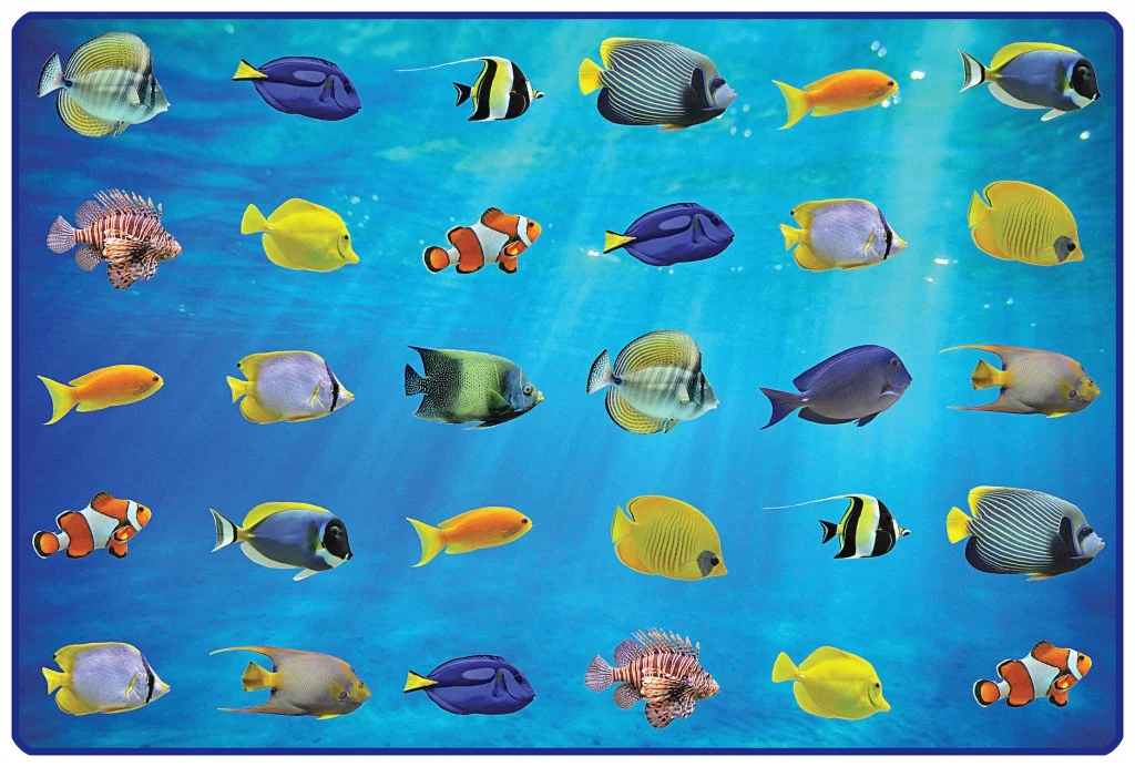 Carpets for Kids Friendly Fish Seating Rug, Rectangle