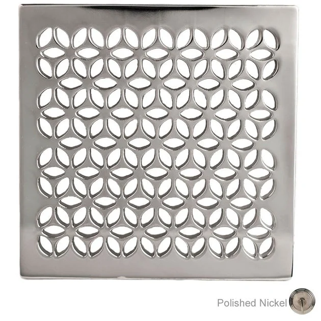 Decorative 4" Square Shower Drain Cover