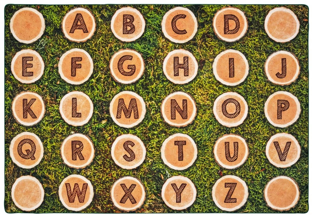 Carpets for Kids Pixel Perfect Alphabet Tree Rounds Seating Learning Rug, Rectangle