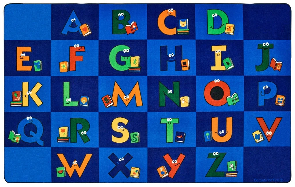 Carpets for Kids Reading Letters Library Learning Rug,Rectangle