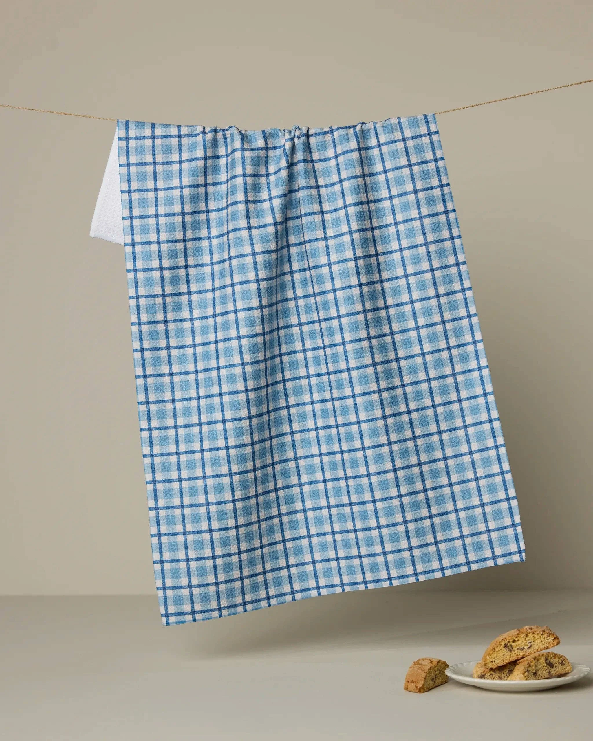 Geometry Bluefield Tea Towel