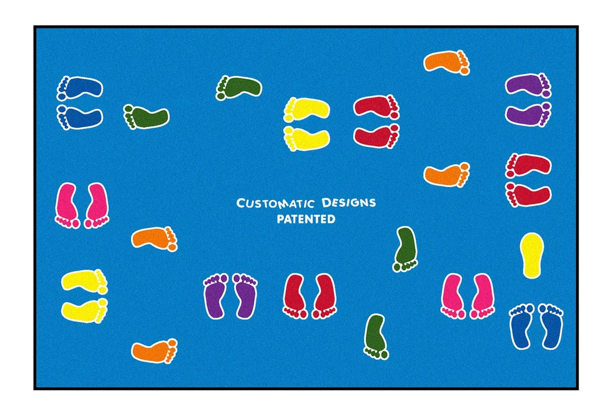 Flagship Carpets Customatic Design Feet Everywhere Educational Rug