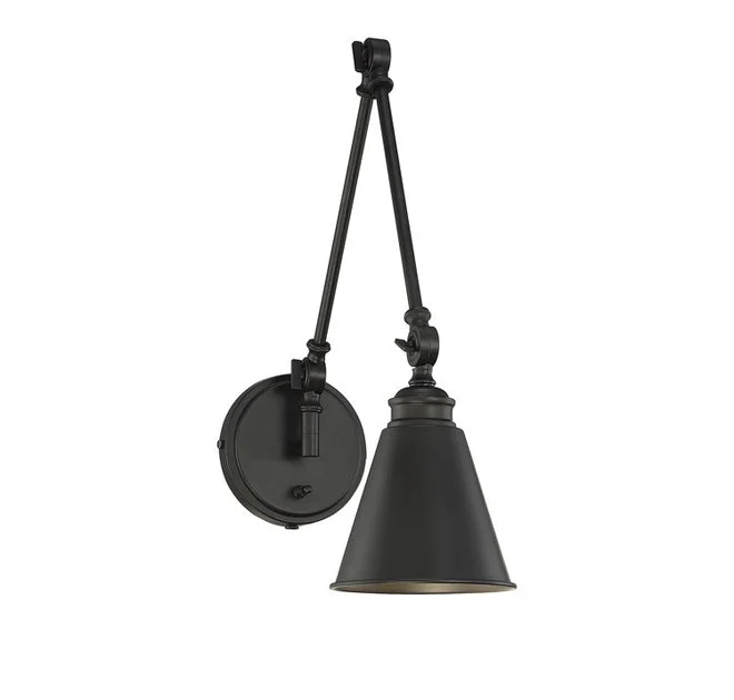Morland Single-Light Adjustable Wall Sconce with Plug