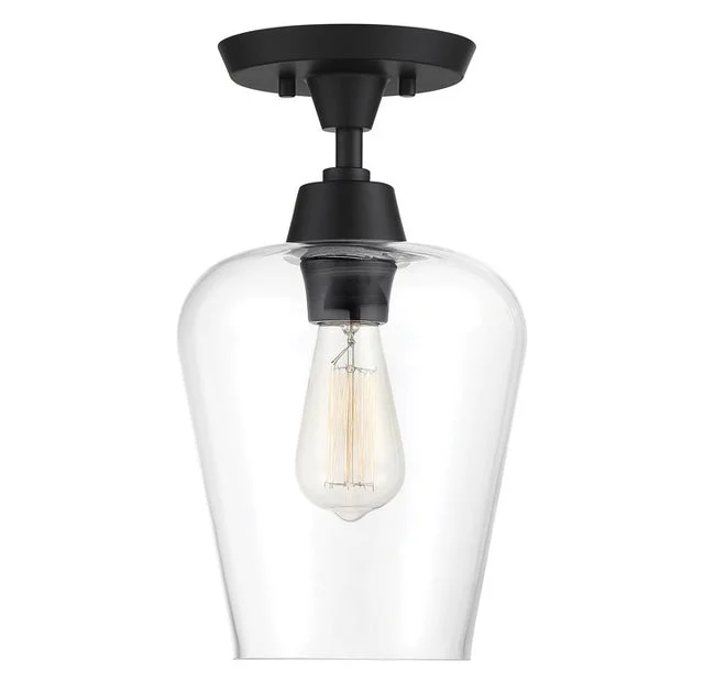 Octave Single-Light Semi-Flush Mount Ceiling Fixture