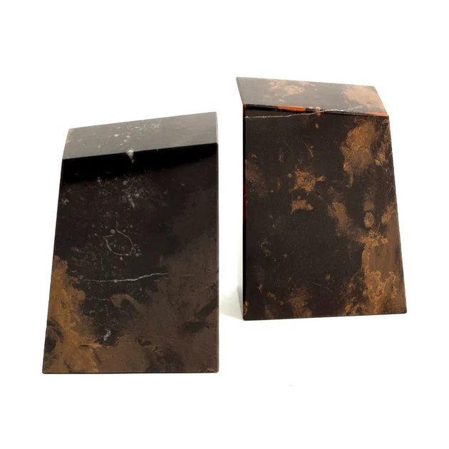 Tiger Eye Marble Bookends Set of 2