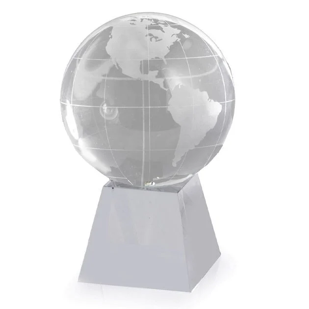 3" Acetate Etched Glass Globe with Base