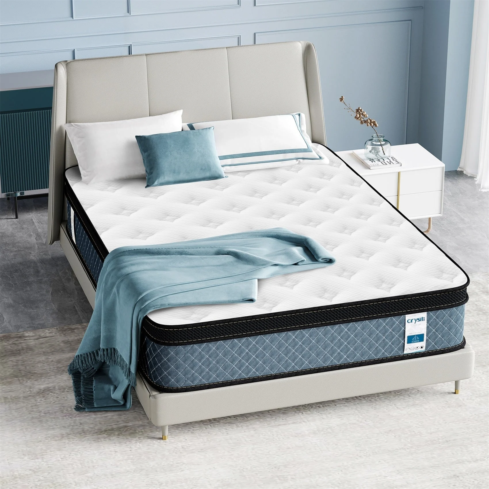 8 Cooling Medium Hybrid Memory Foam Mattress In a Box