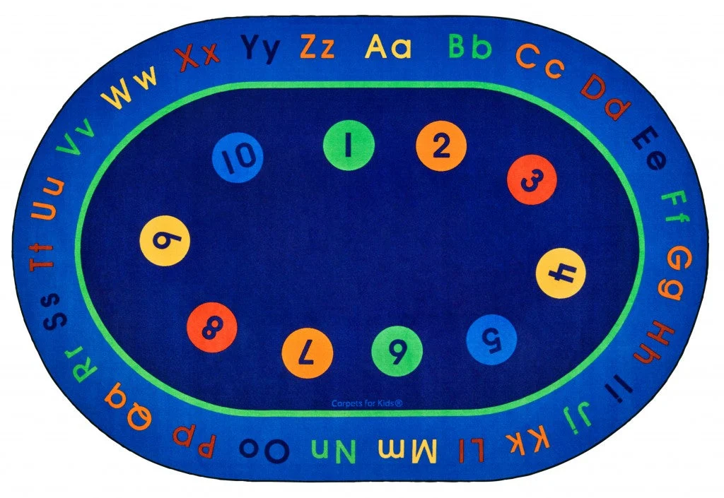 Carpets for Kids Basic Concepts Literacy Educational & Learning Rug, Oval