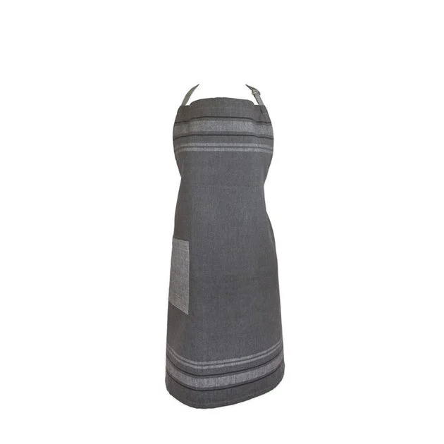 DII Gray Chambray French Stripe Chef Apron