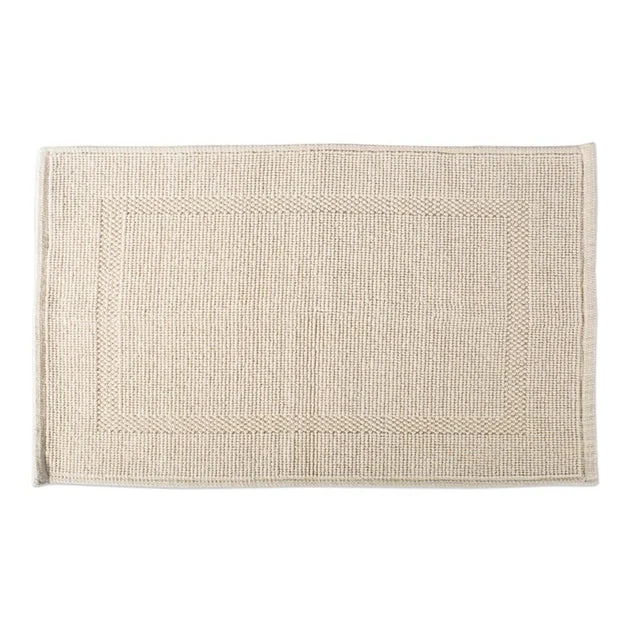 DII Natural Jacquard Bordered 31" x 20" Bath Mat