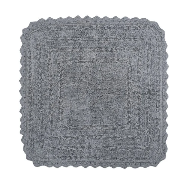DII Gray Square Crochet Bath Mat