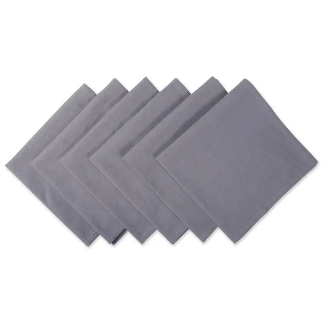 DII Gray 20" x 20" Napkins Set of 6