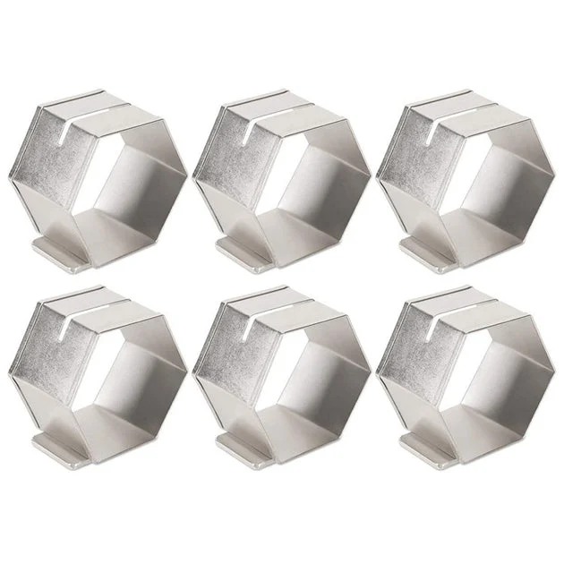 DII Antique Silver Place Holder Napkin Rings Set of 6