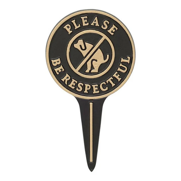 Please Be Respectful Dog Courtesy Lawn Stake