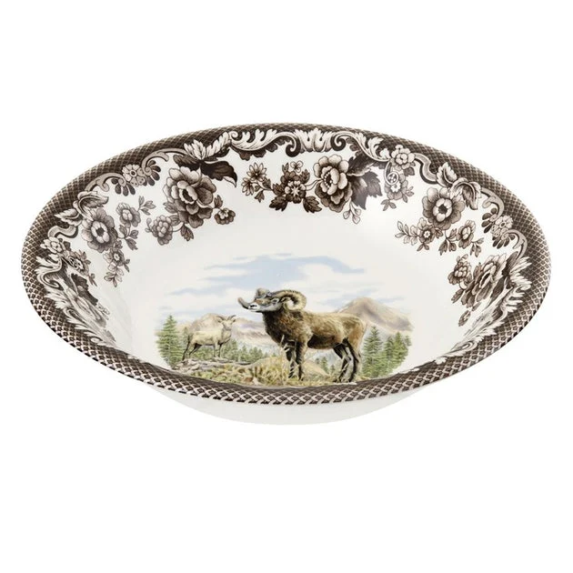 Spode Woodland Ascot 8" Cereal Bowl - Bighorn Sheep