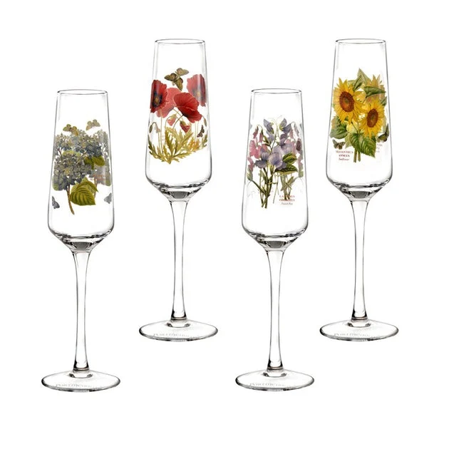 Botanic Garden Champagne Flutes Set of 4