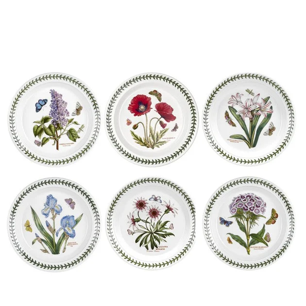 Botanic Garden Salad Plates Set of 6 - Assorted Motifs