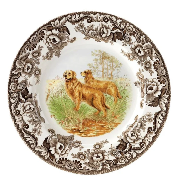 Spode Woodland 10.5" Dinner Plate - Golden Retriever