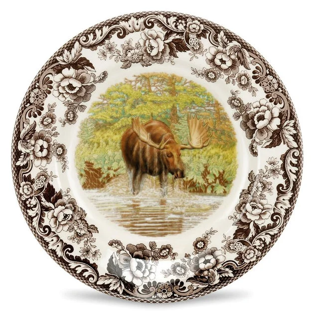 Spode Woodland 8" Salad Plate - Moose