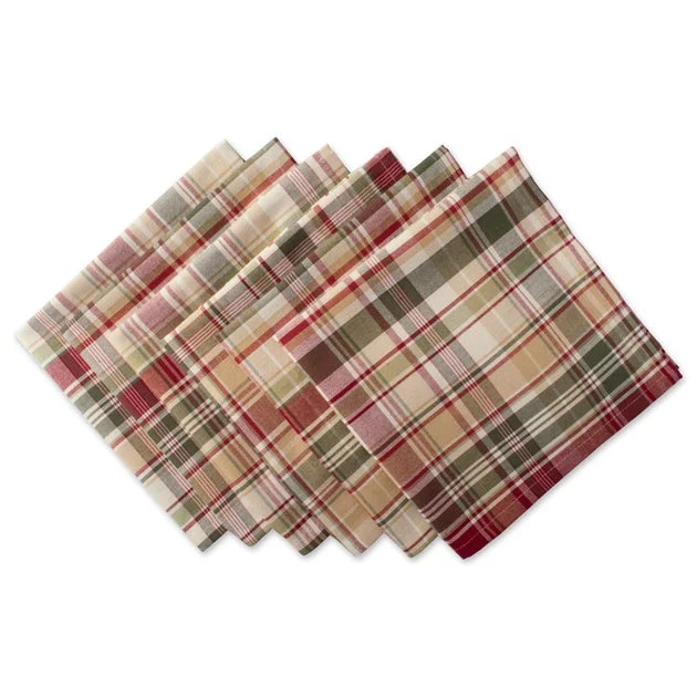 Give Thanks Plaid Napkins Set of 6