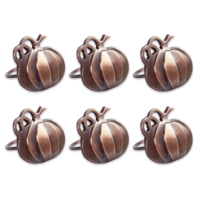 Harvest Pumpkin Napkin Rings Set of 6