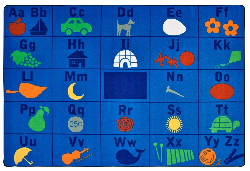 Carpets for Kids Alphabet Seating Value Plus Learning Rug, Rectangle