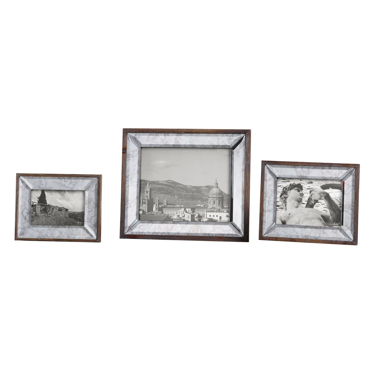 Uttermost 18567 Daria Antique Mirror Photo Frames S/3