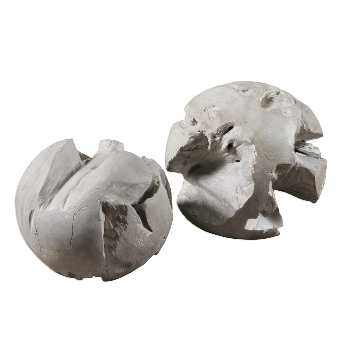 Uttermost Outdoor Teak Balls – Ermanno Handcrafted Decorative Spheres Set