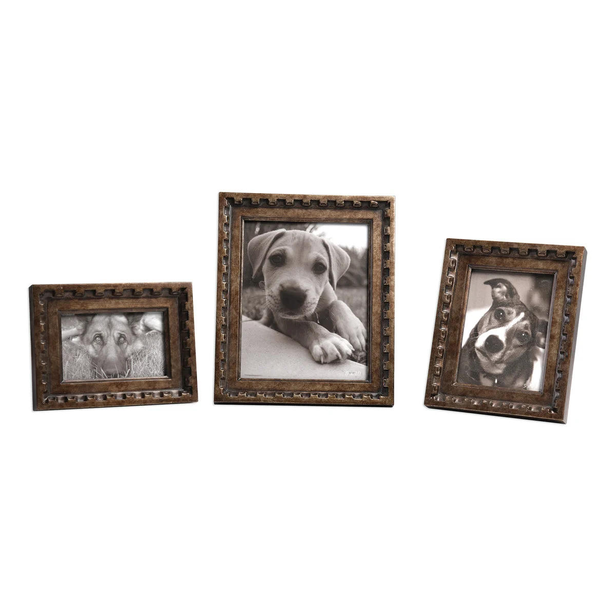 Uttermost 18572 Kalya Antiqued Bronze Photo Frames S/3