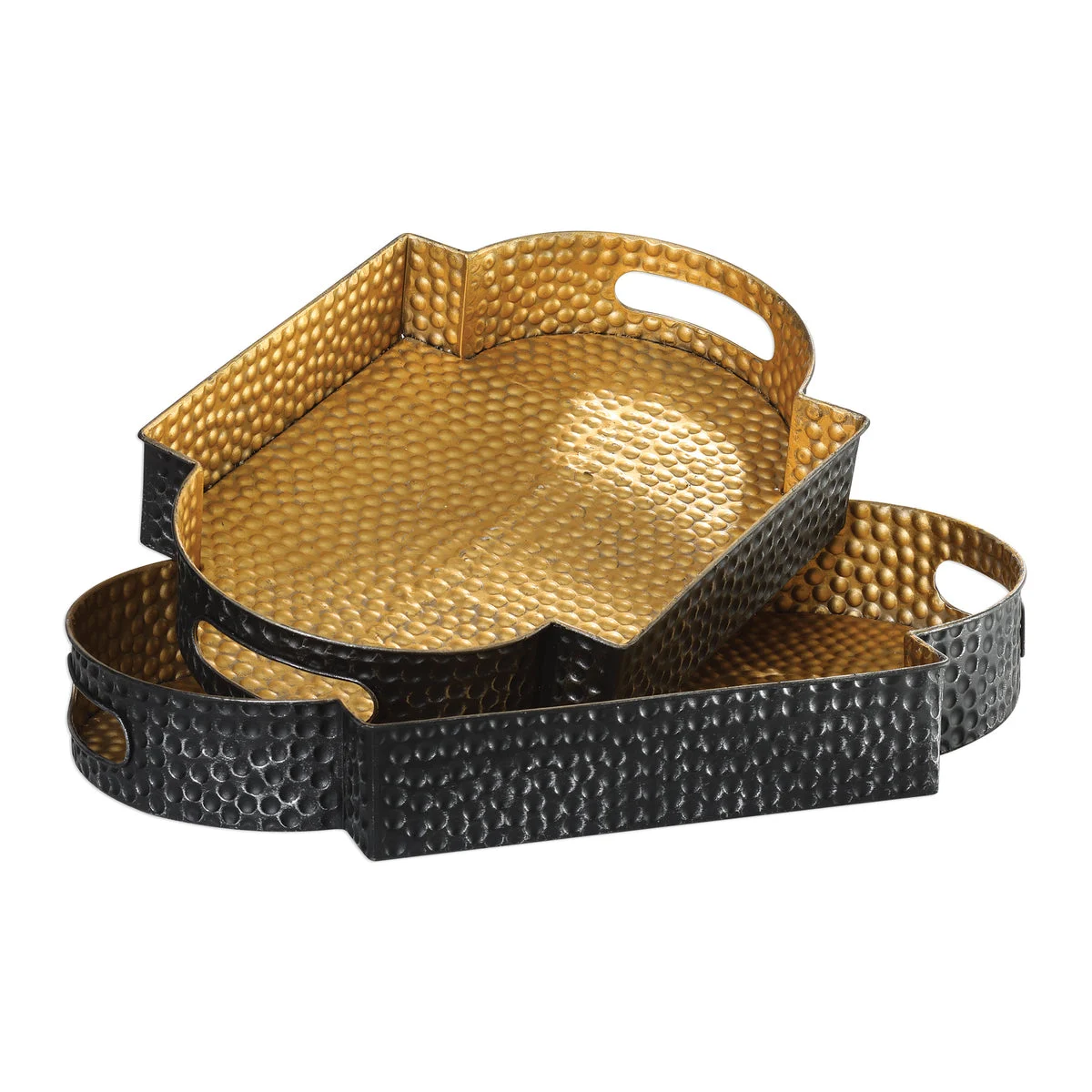Uttermost 18931 Gatha Bronze & Gold Trays S/2