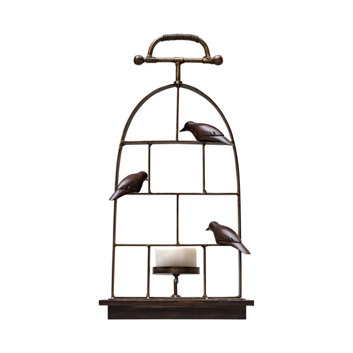 Uttermost 17104 Kase Gunmetal Candleholder