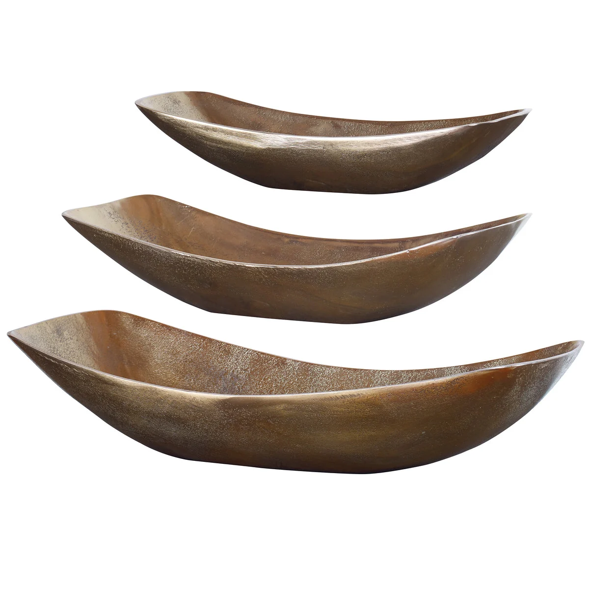 Uttermost Anas Brass Bowl Trio – Antique Gold Decorative Set