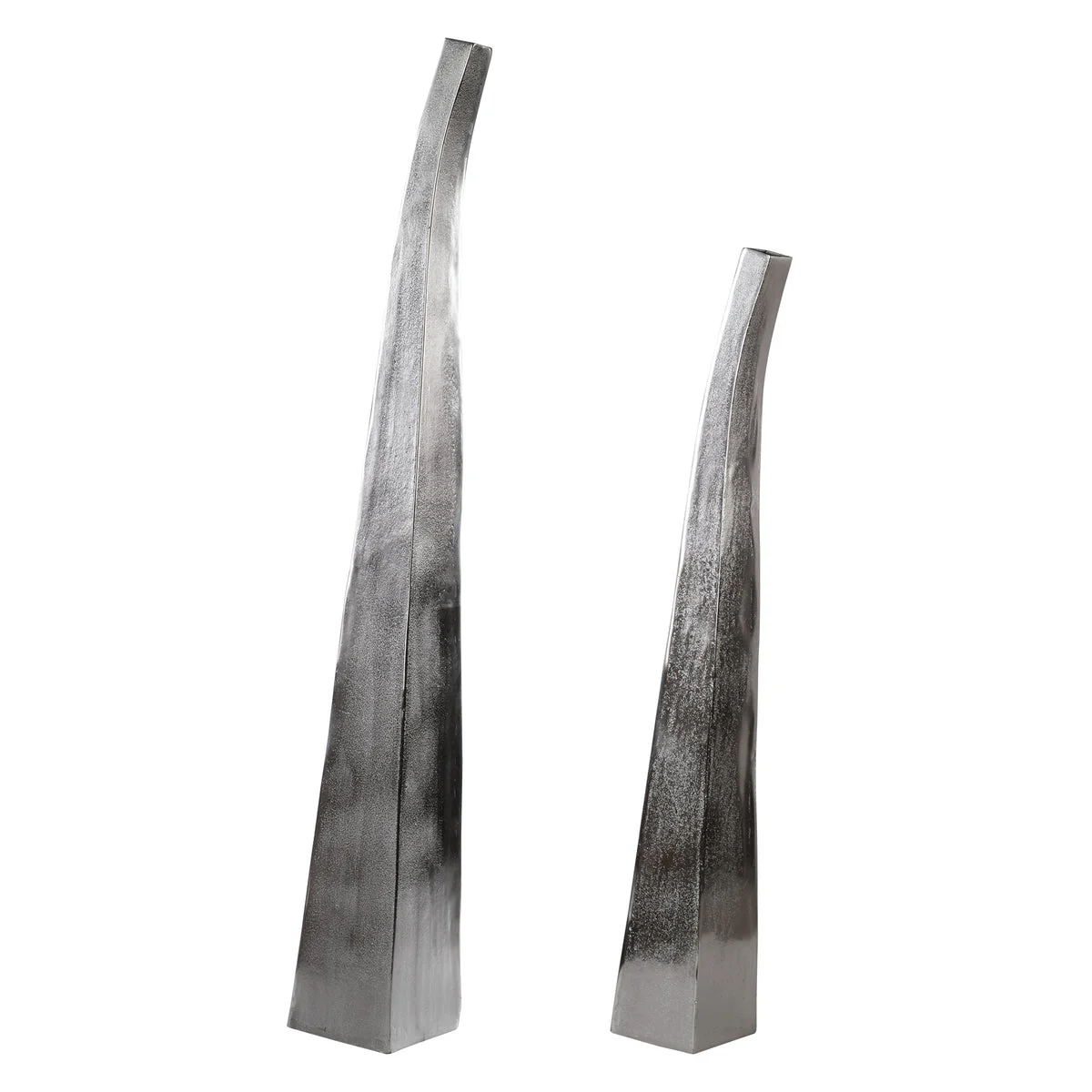 Uttermost 18963 Aavya Matte Nickel Vases Set/2