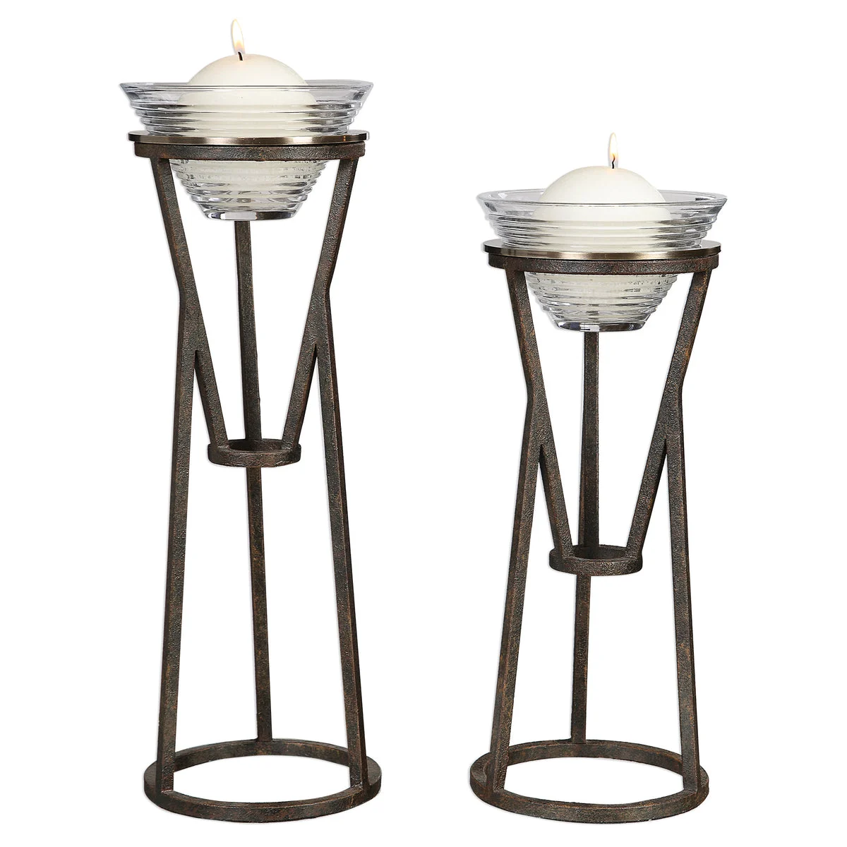 Uttermost 18980 Lane Iron Candleholders Set/2
