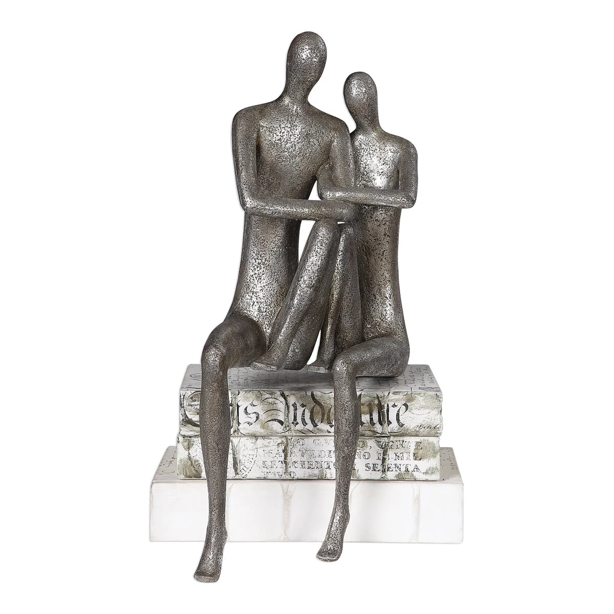 Uttermost Courtship Figurine – Tall Resin Sculpture in Antique Nickel Finish