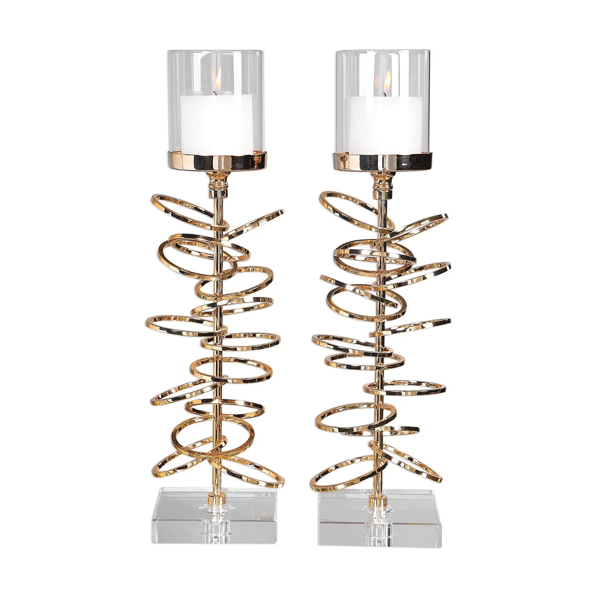 Uttermost 17517 Tala Rose Gold Candleholders Set/2