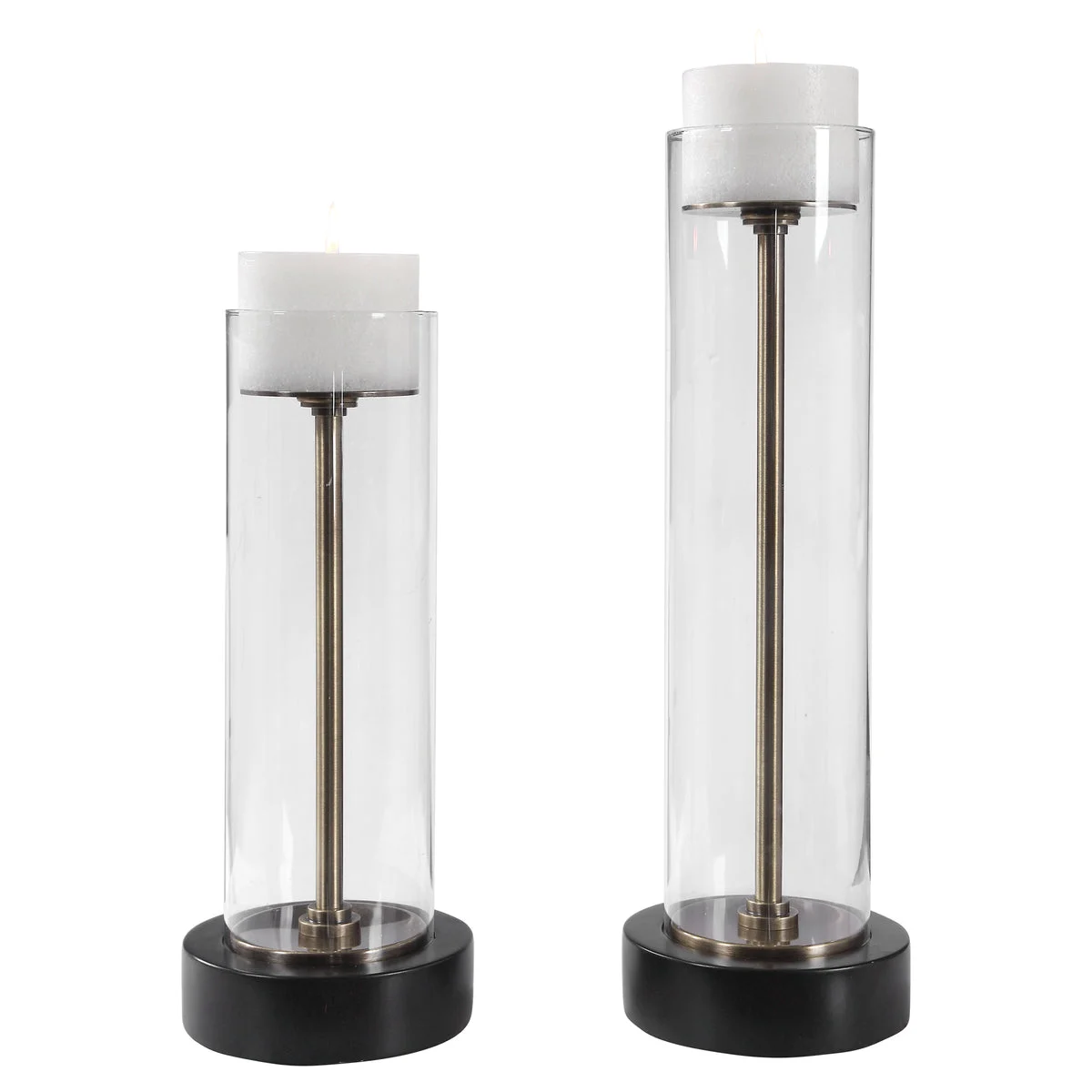 Uttermost 17552 Charvi Glass Candleholders, Set/2